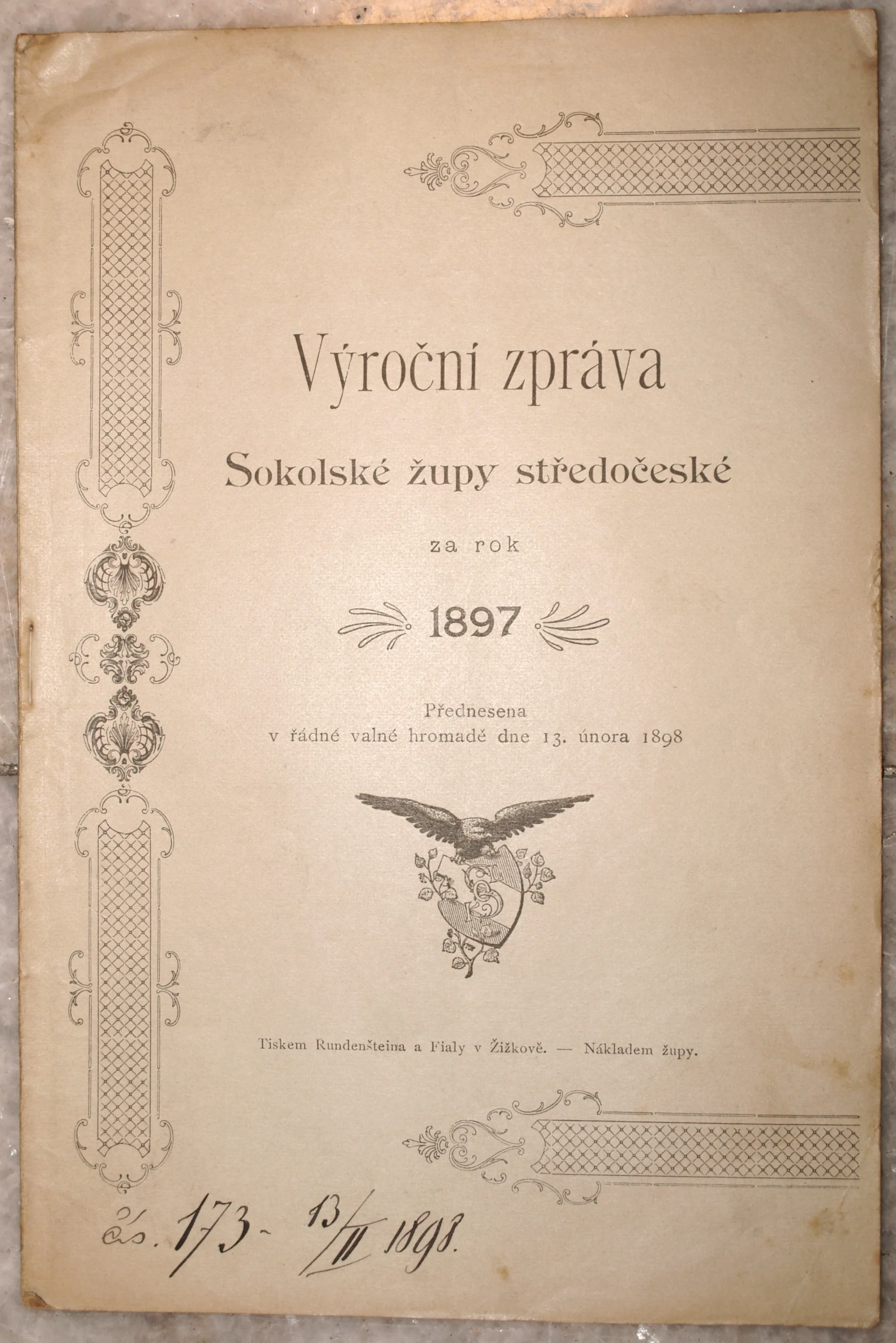 Náhledový obrázek předmětu Výroční zpráva Sokolské župy středočeské