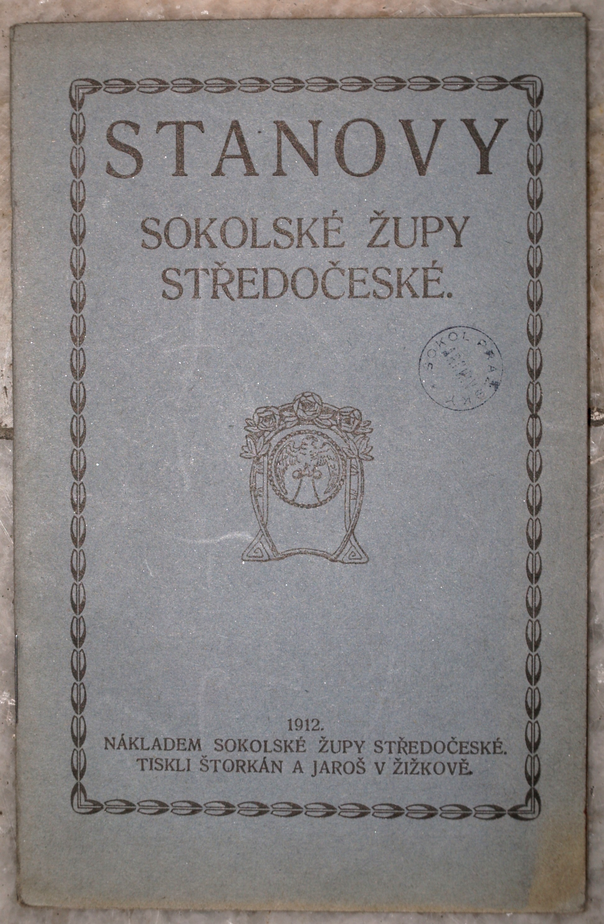 Náhledový obrázek Stanovy Sokolské župy středočeské - 1