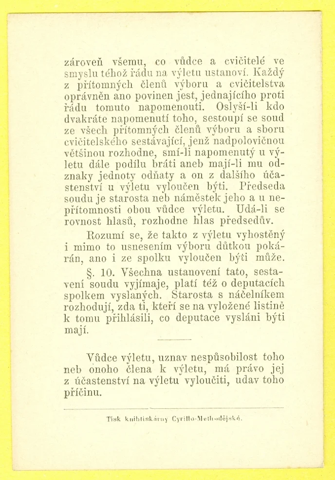 Náhledový obrázek předmětu Řád výletní Sokola Pražského