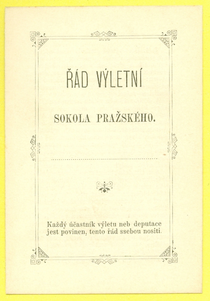 Náhledový obrázek Řád výletní Sokola Pražského - 2