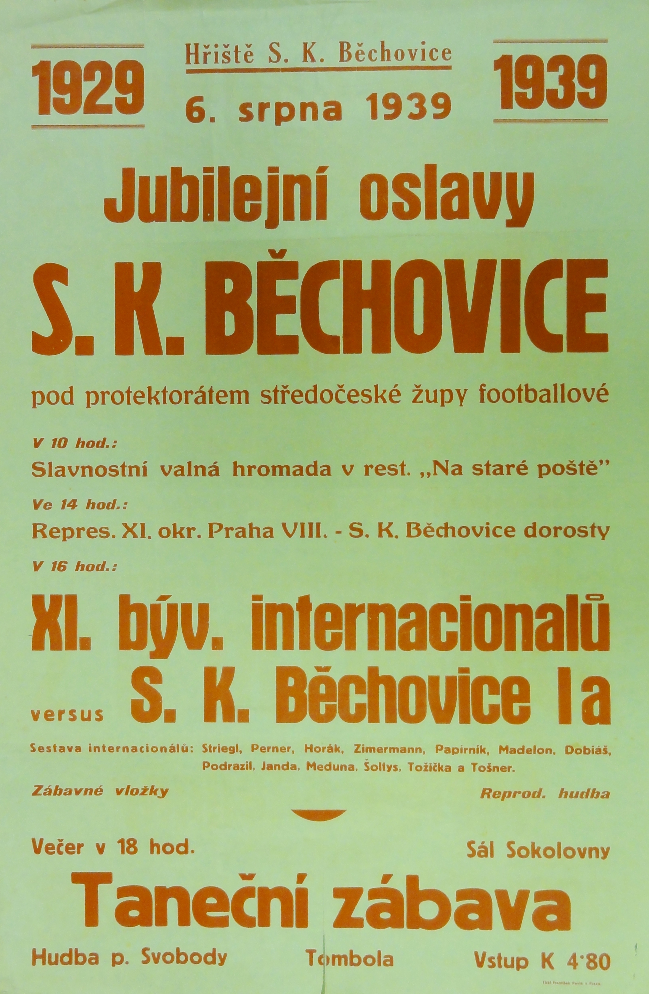 Náhledový obrázek Jubilejní oslavy S.K. Běchovice - 1