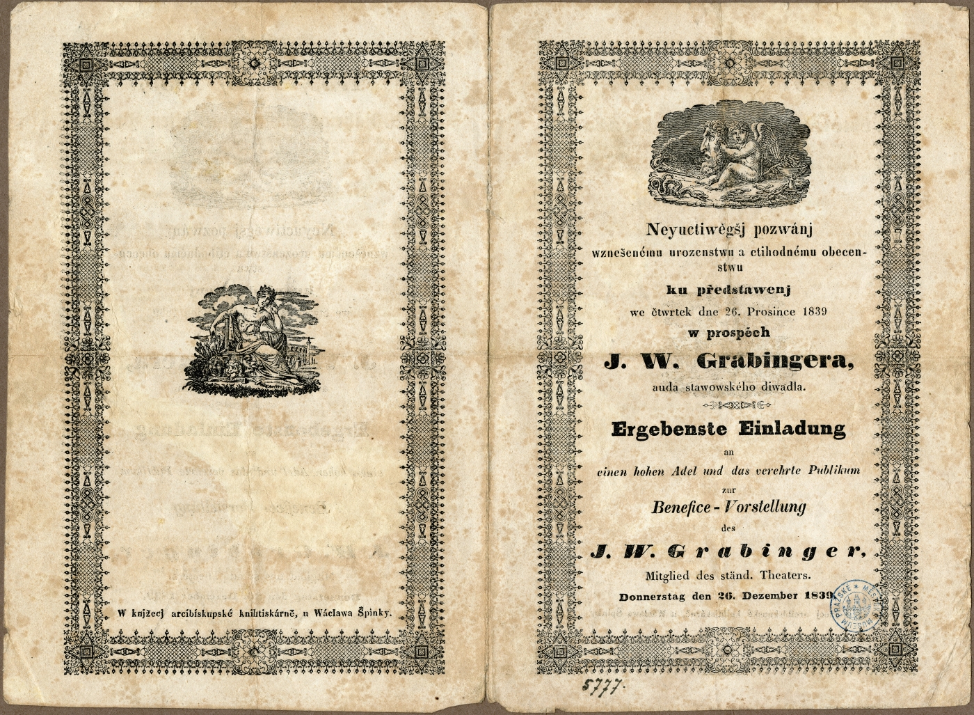 Náhledový obrázek Divadelní cedule 1739, 1839, 1939, čili Dvěstěletý sen starého Pražana - 2