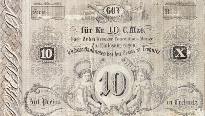 Náhledový obrázek Nouzové platidlo z let 1848-1849 - 10 krejcarů - 1