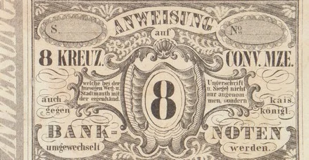 Náhledový obrázek předmětu Nouzové platidlo z let 1848-1849 - 8 krejcarů