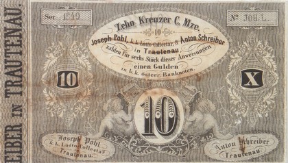 Náhledový obrázek Nouzové platidlo z let 1848-1849 - 10 krejcarů - 1