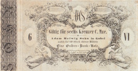 Náhledový obrázek Nouzové platidlo z let 1848-1849 - 6 krejcarů - 1