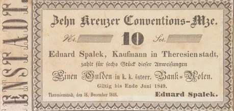Náhledový obrázek předmětu Nouzové platidlo z let 1848-1849 - 10 krejcarů