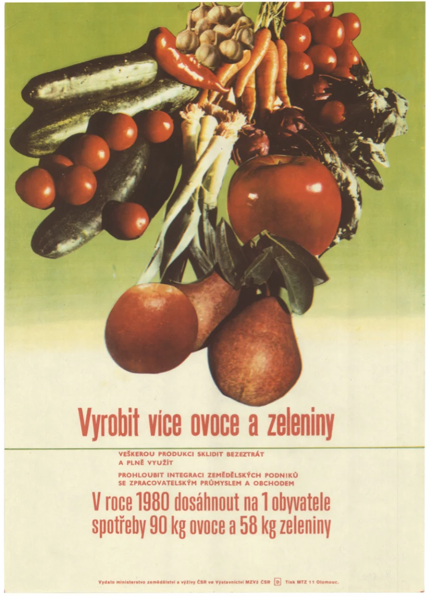Náhledový obrázek předmětu Výzva k vyšší produkci ovoce a zeleniny, plakát