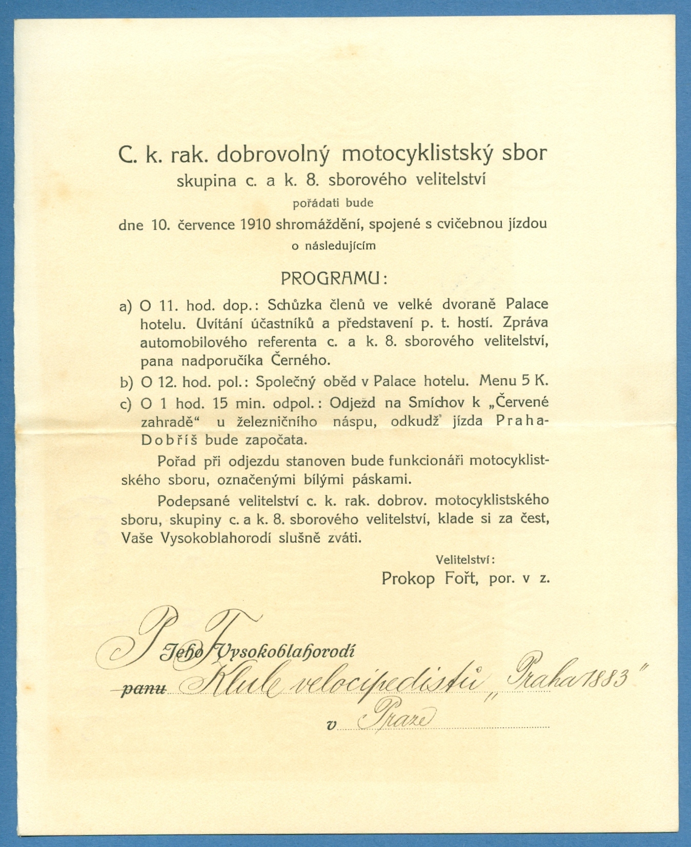 Náhledový obrázek C. k. rak. dobrovolný motocyklistský sbor - 1