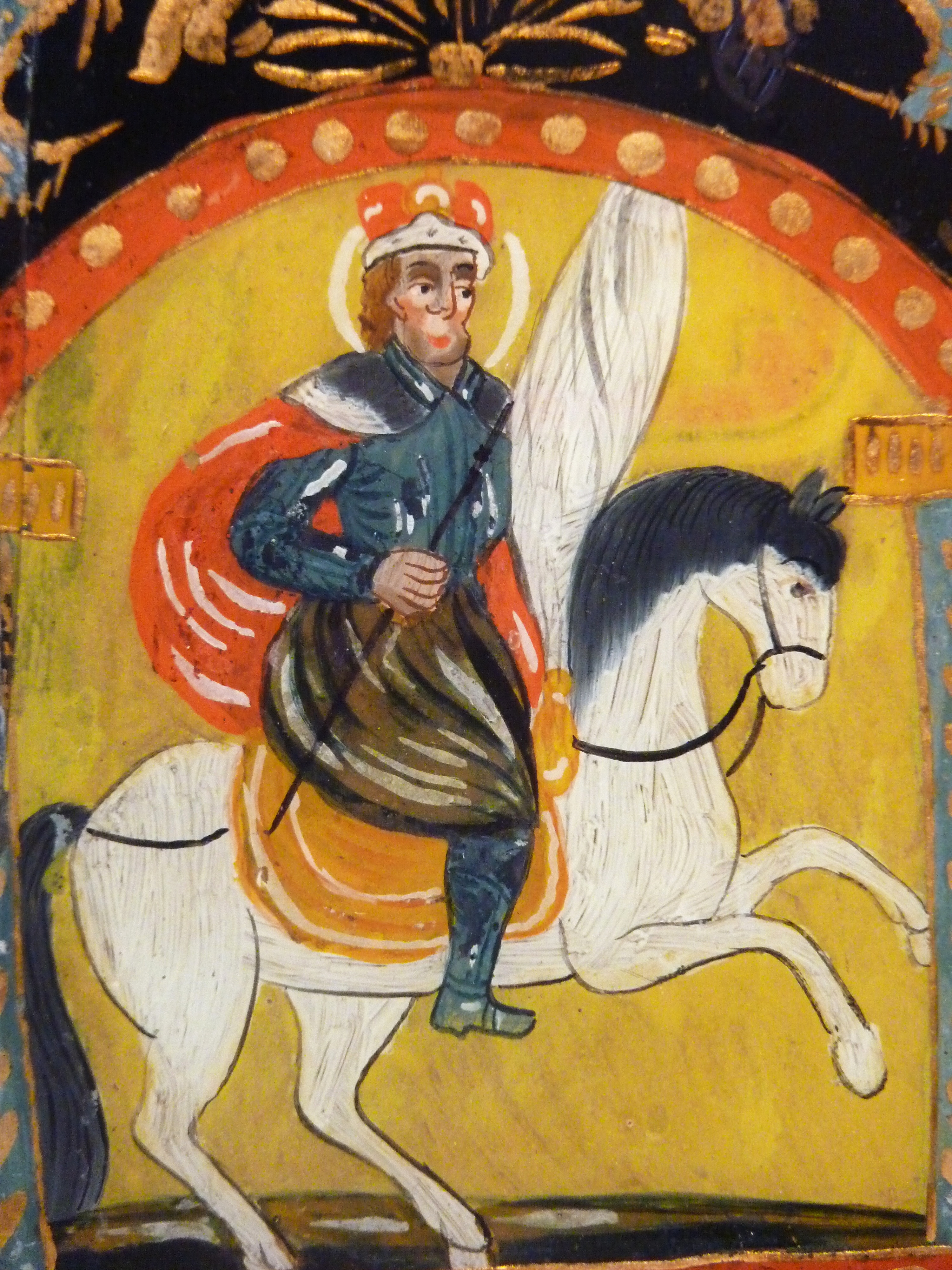 Náhledový obrázek Sv. Václav - malba na skle - 2