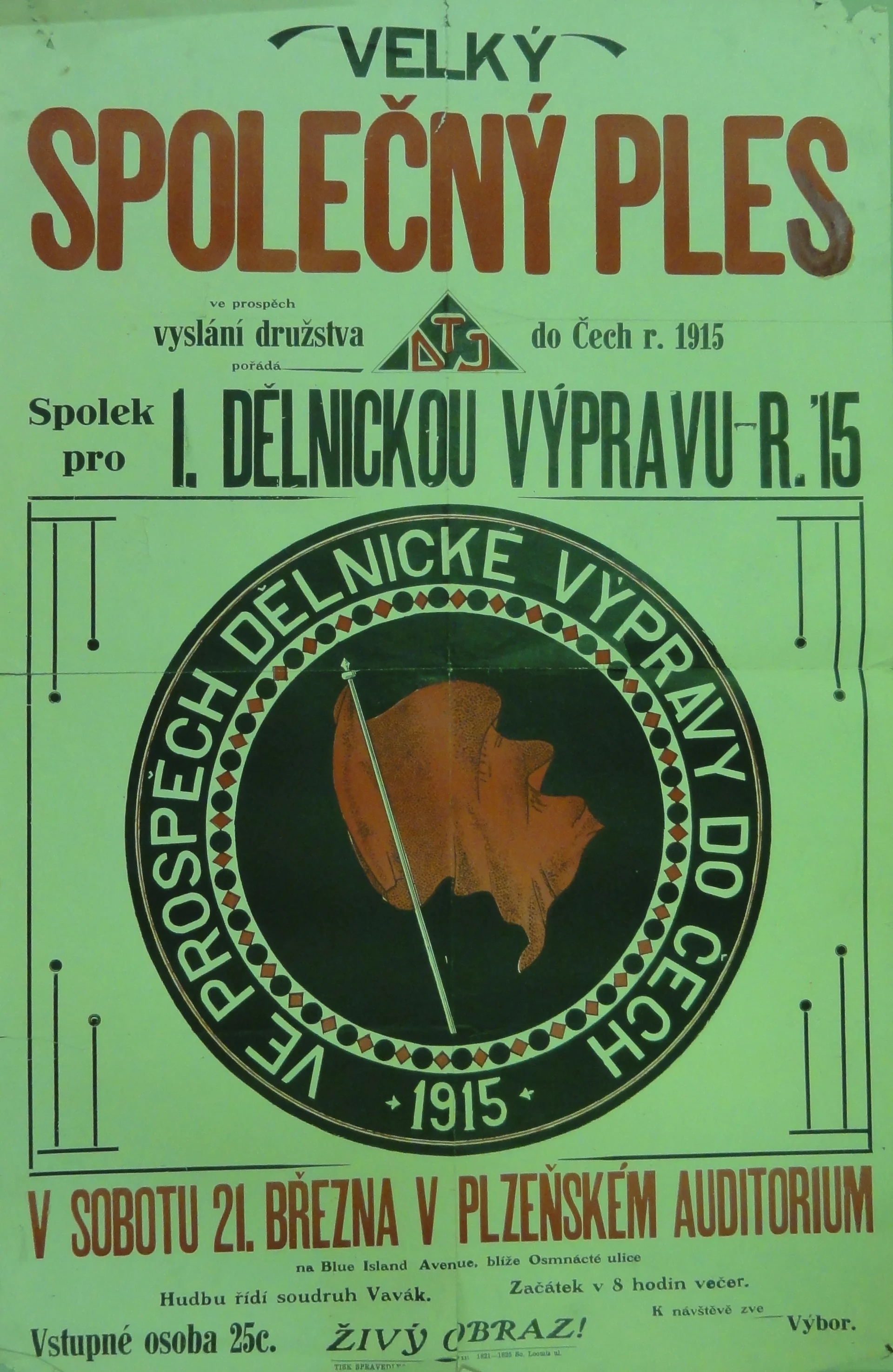 Náhledový obrázek předmětu Velký společný ples Spolku pro I. dělnickou výpravu do Čech