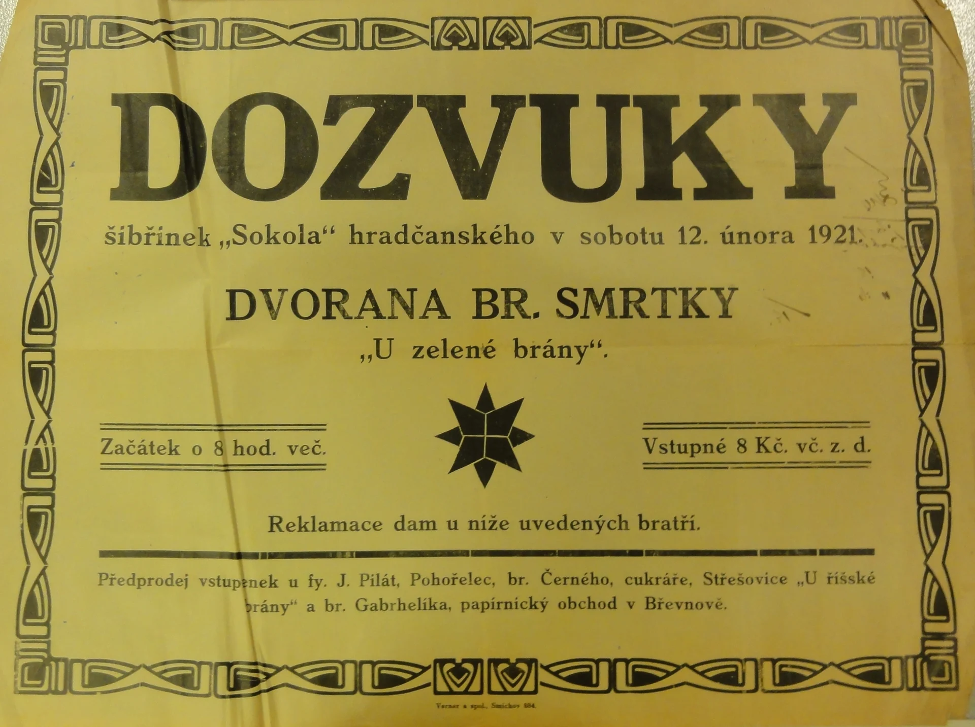 Náhledový obrázek předmětu Dozvuky šibřinek Sokola hradčanského