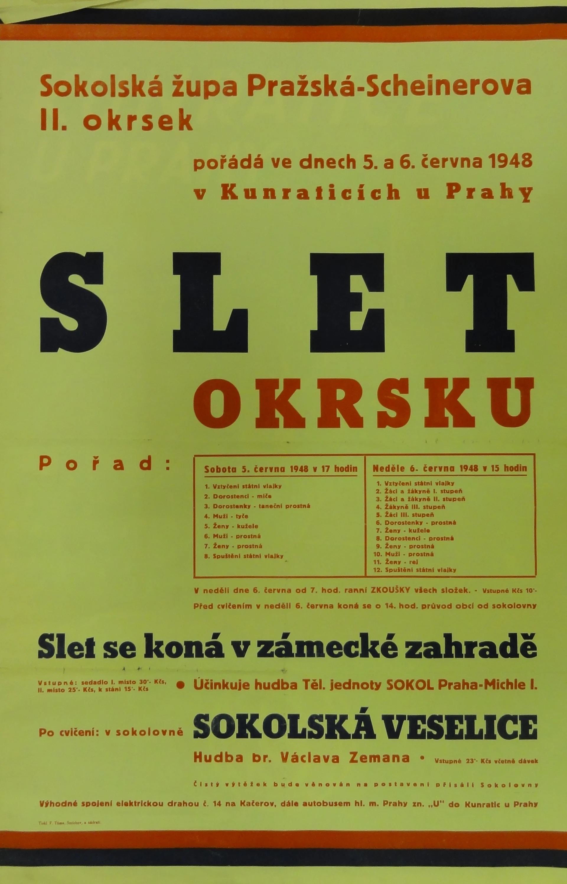 Náhledový obrázek předmětu Scheinerova Sokolská župa. Slet okrsku