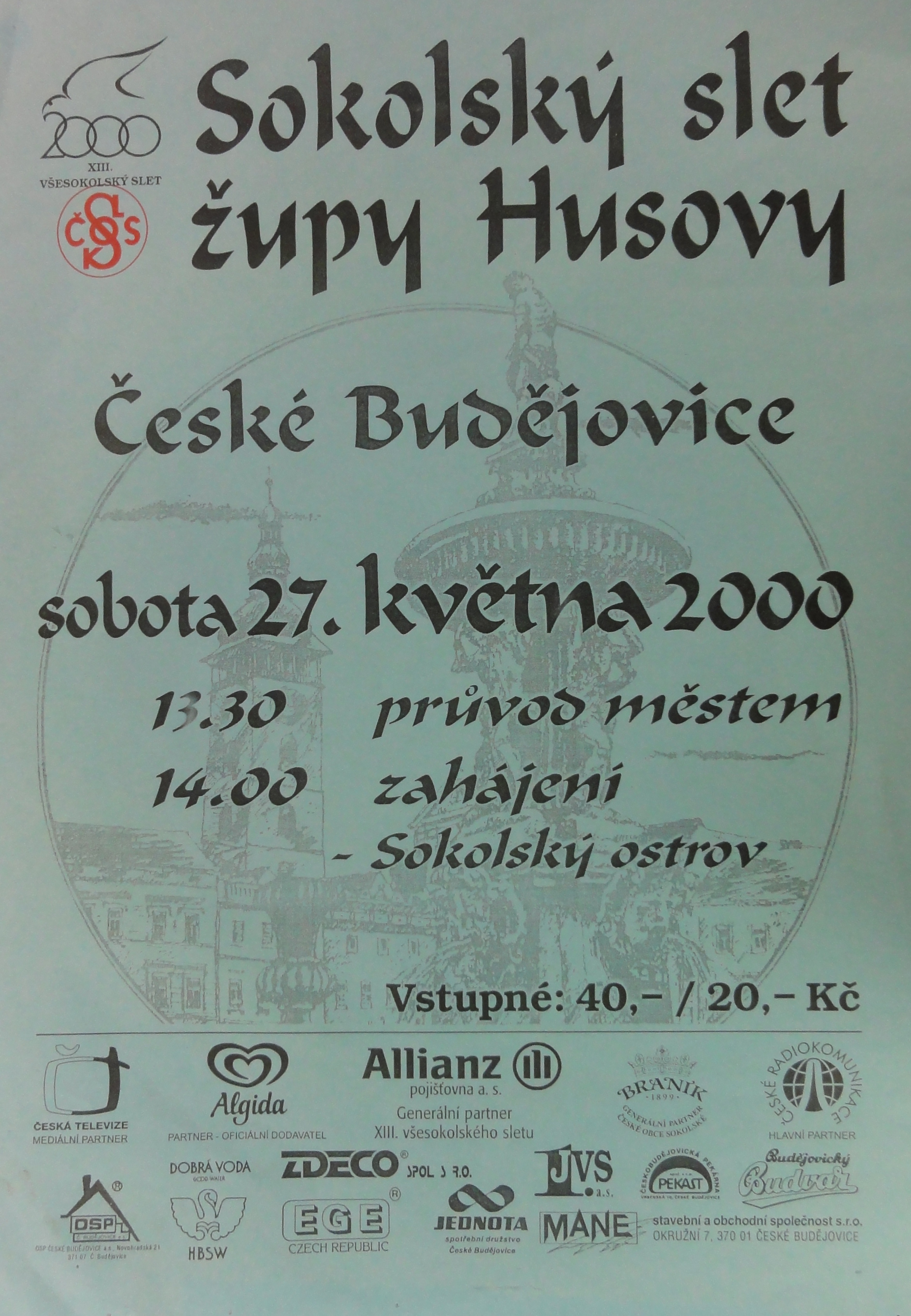 Náhledový obrázek Sokolský slet župy Husovy v Českých Budějovicích - 1