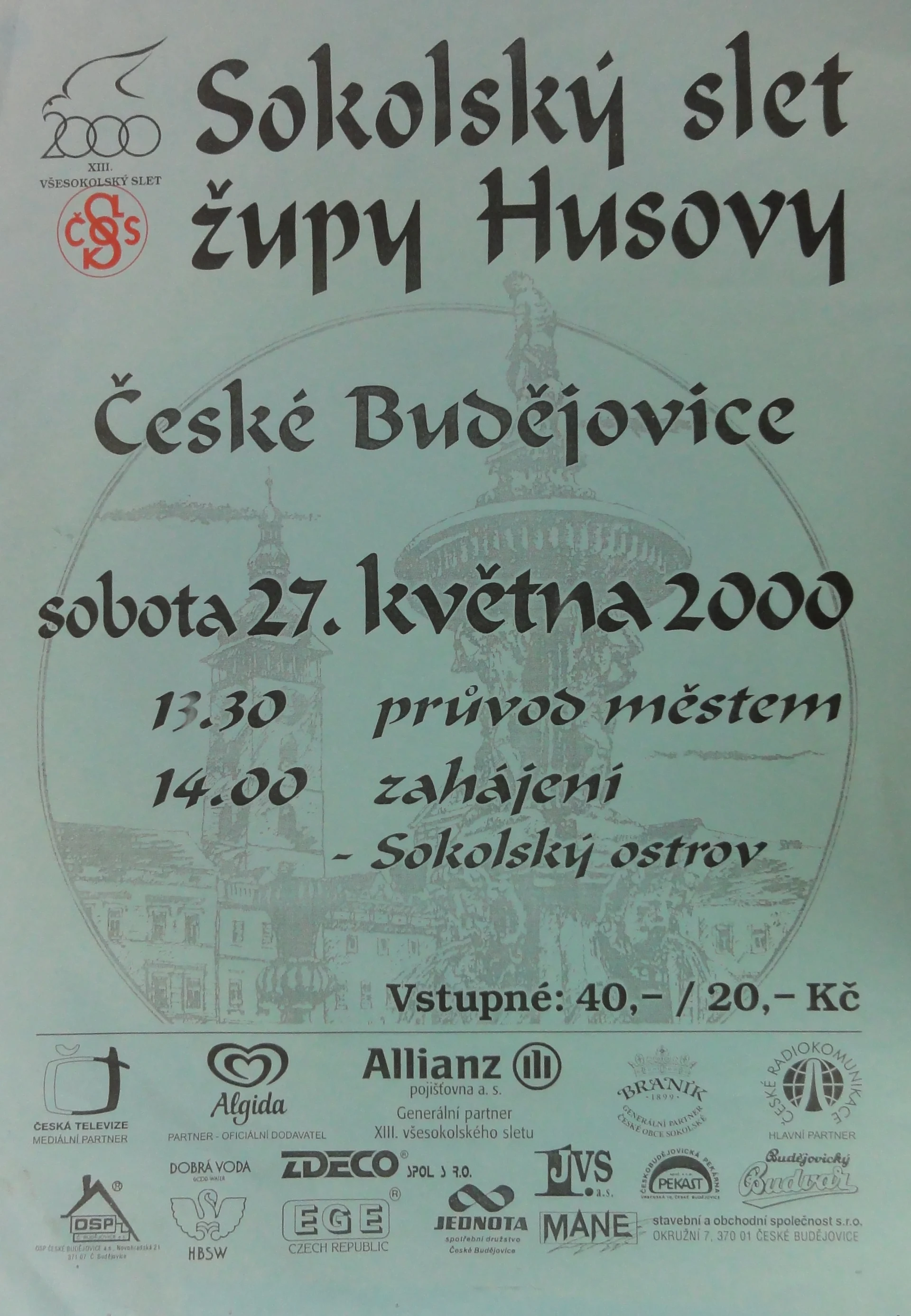 Náhledový obrázek předmětu Sokolský slet župy Husovy v Českých Budějovicích