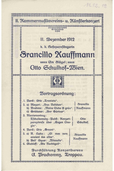 Náhledový obrázek Program koncertu - 1