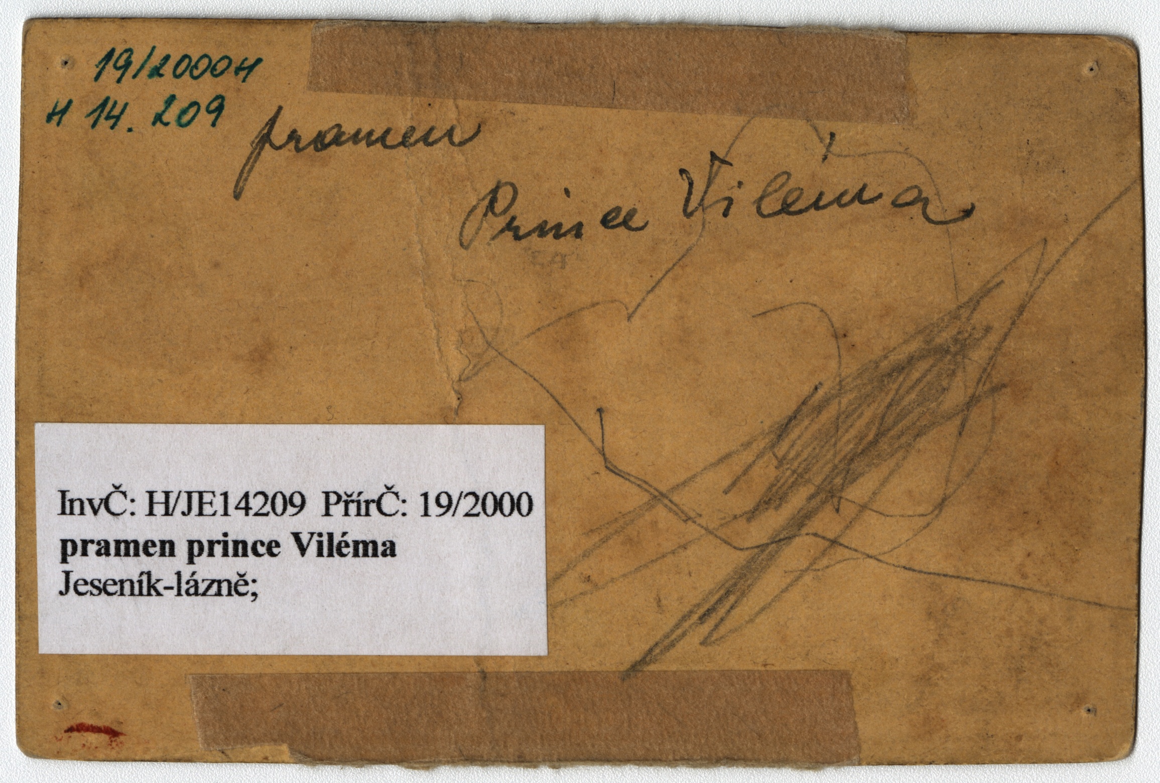 Náhledový obrázek Vilémův pramen (Prinz Wilhelm Quelle / Alte Fichten-Quelle) na dobové fotografii (2. polovina 19. století) - 2