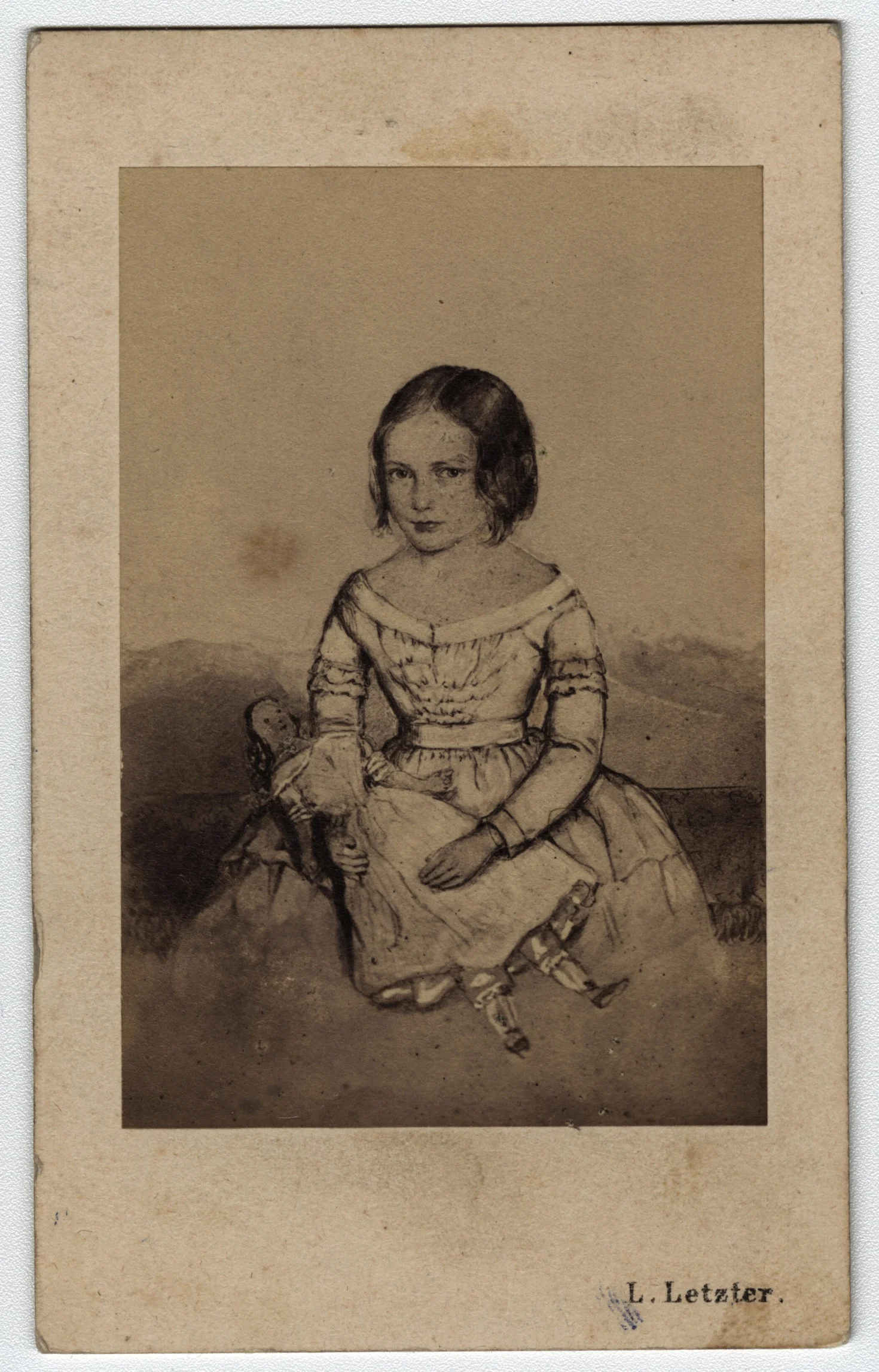 Náhledový obrázek předmětu Albertina Marie Priessnitz (1841-1864) na fotografické reprodukci