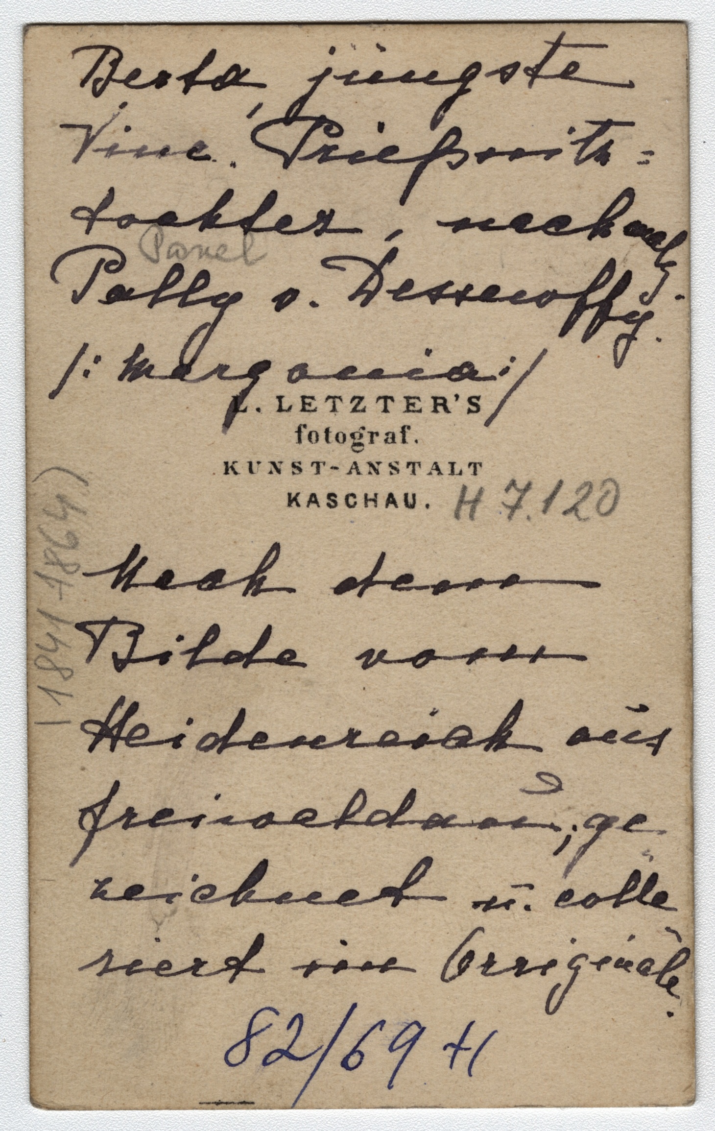 Náhledový obrázek Albertina Marie Priessnitz (1841-1864) na fotografické reprodukci - 2