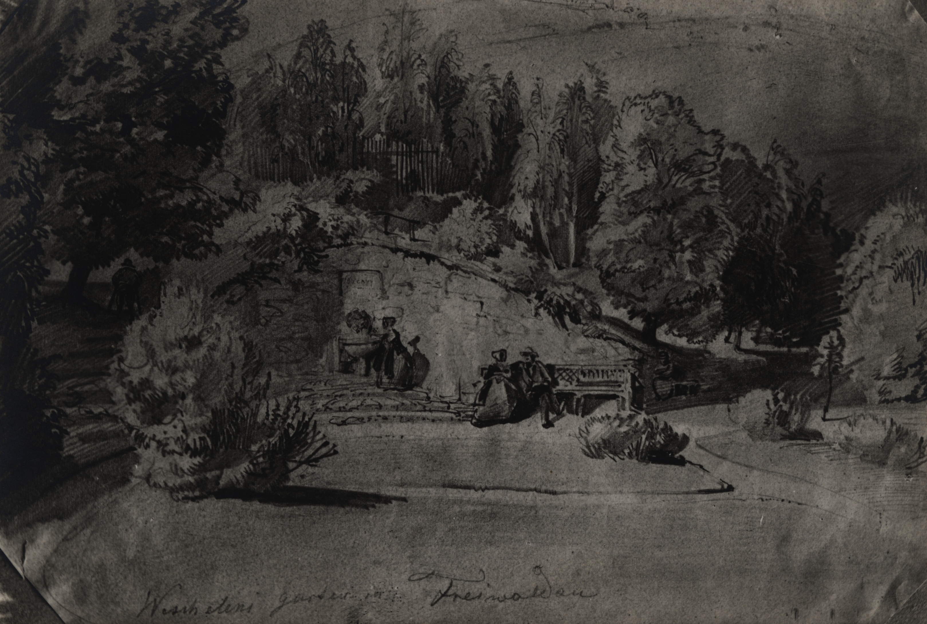 Náhledový obrázek Carl Goebel: tzv. Wesselenyiho zahrada v Jeseníku (1847) - 1