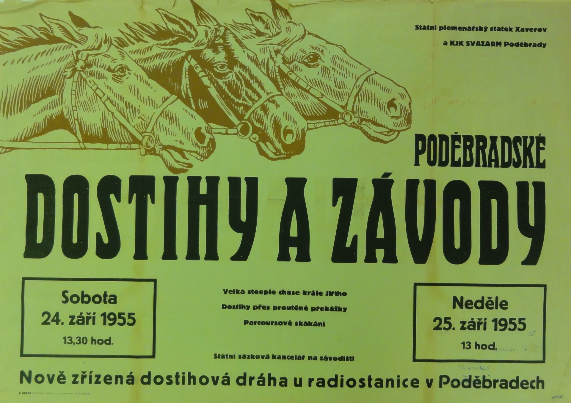 Náhledový obrázek předmětu Poděbradské dostihy a závody
