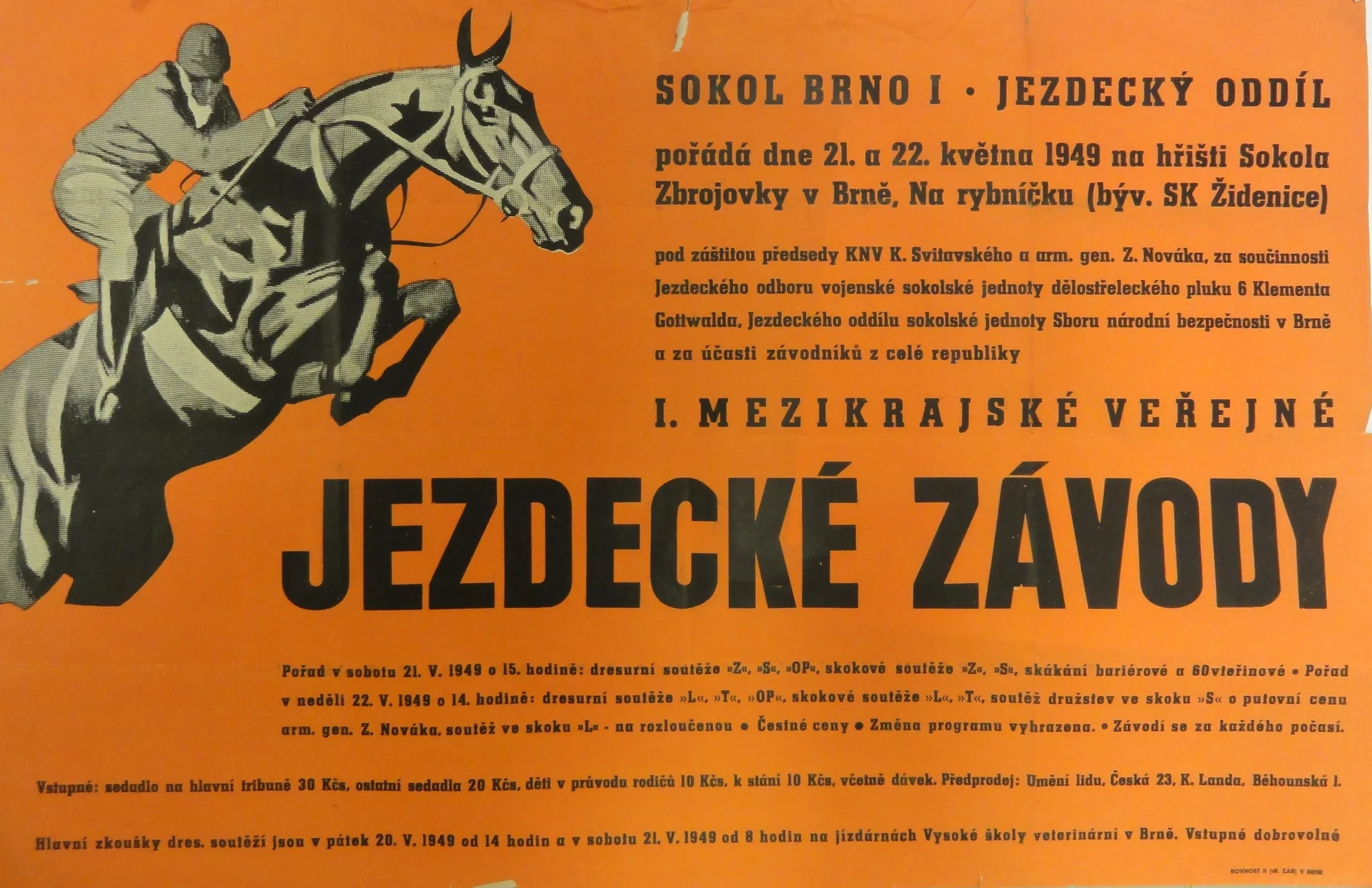 Náhledový obrázek předmětu I. Mezikrajské veřejné jezdecké závody Brno