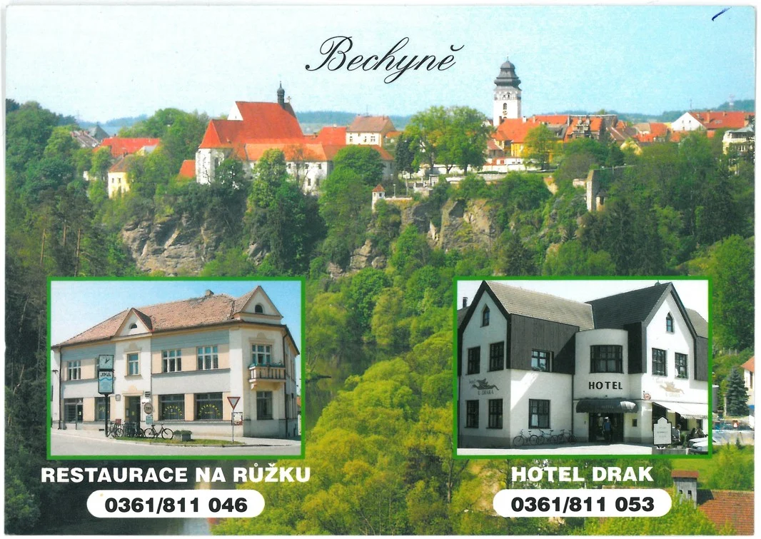 Náhledový obrázek předmětu Bechyně, restaurace Na Růžku, hotel Drak