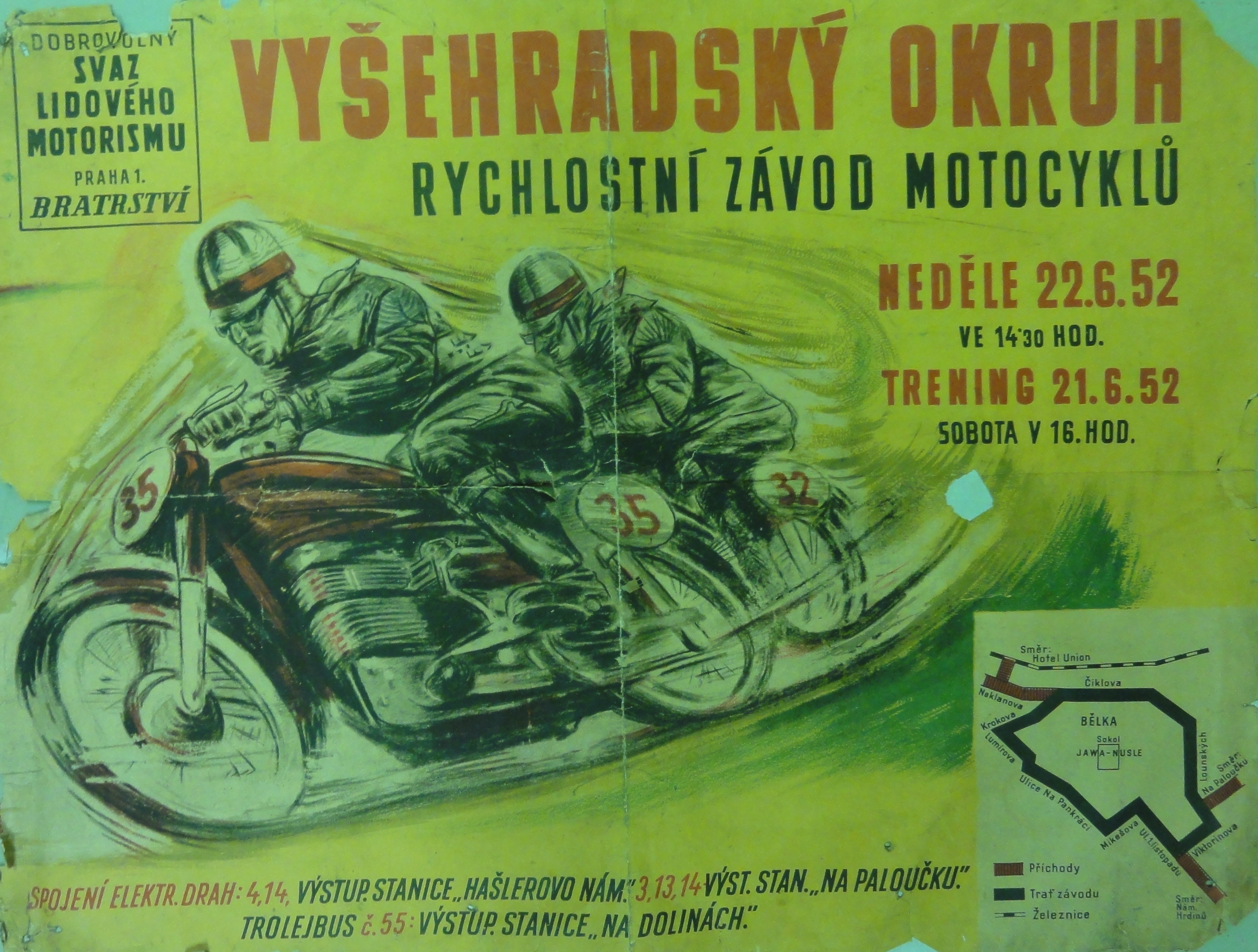 Náhledový obrázek Vyšehradský okruh. Rychlostní závod motocyklů - 1