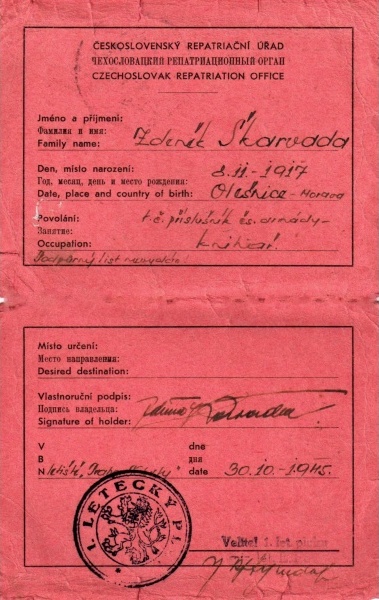 Náhledový obrázek Repatriační průkaz - 1
