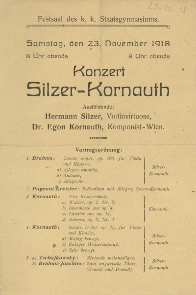 Náhledový obrázek předmětu Program koncertu