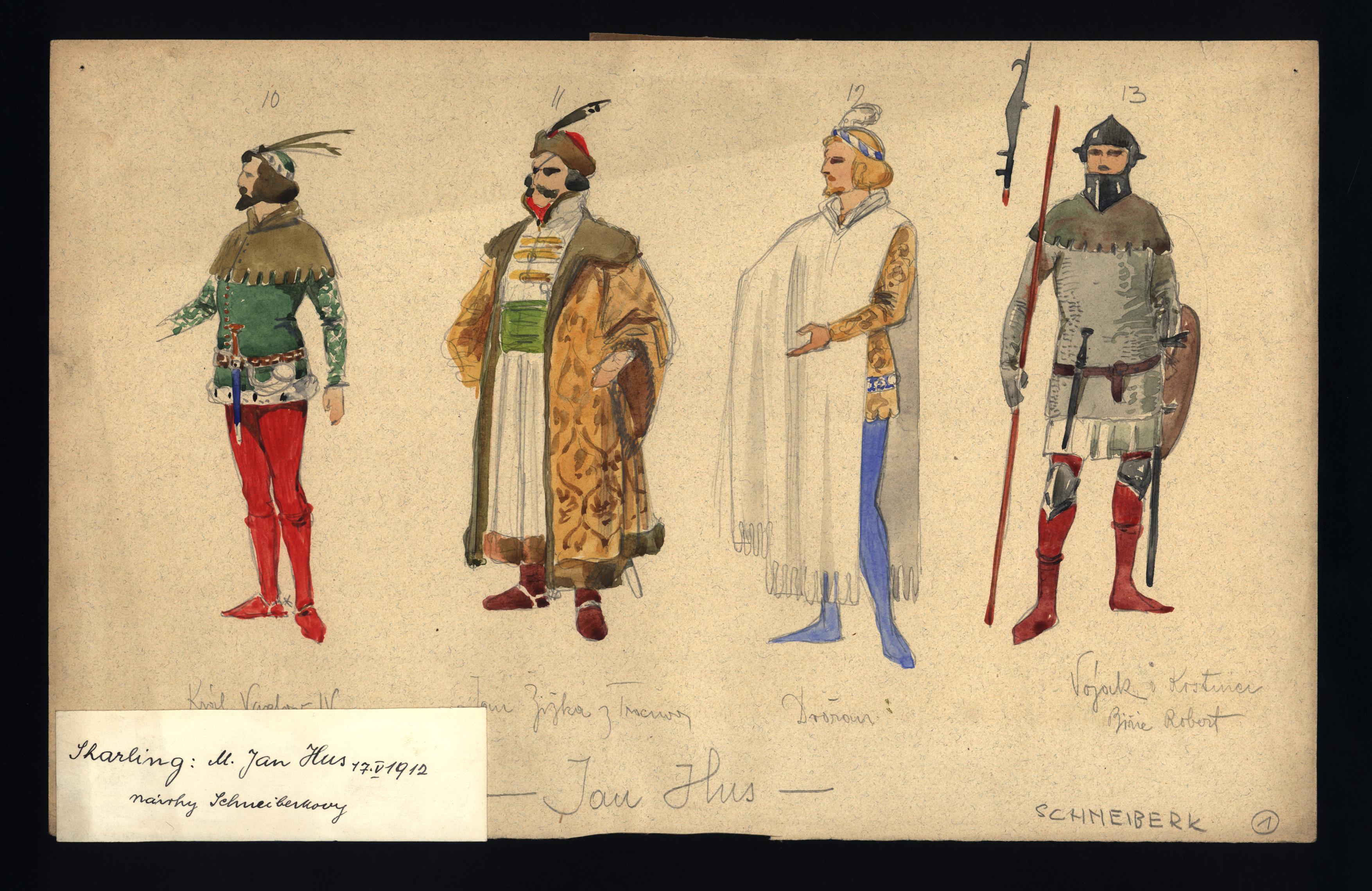 Náhledový obrázek MISTR JAN HUS: král Václav, Žižka, dvořan a biřic - 1