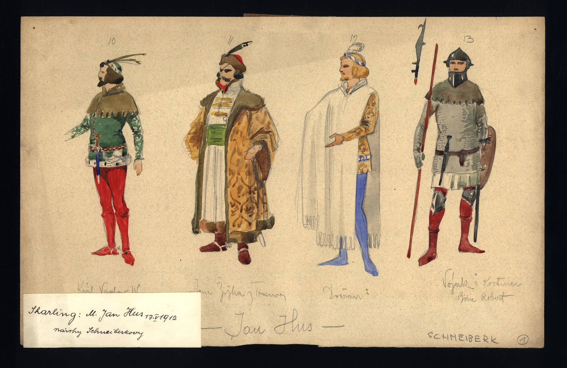 Obrázek MISTR JAN HUS: král Václav, Žižka, dvořan a biřic