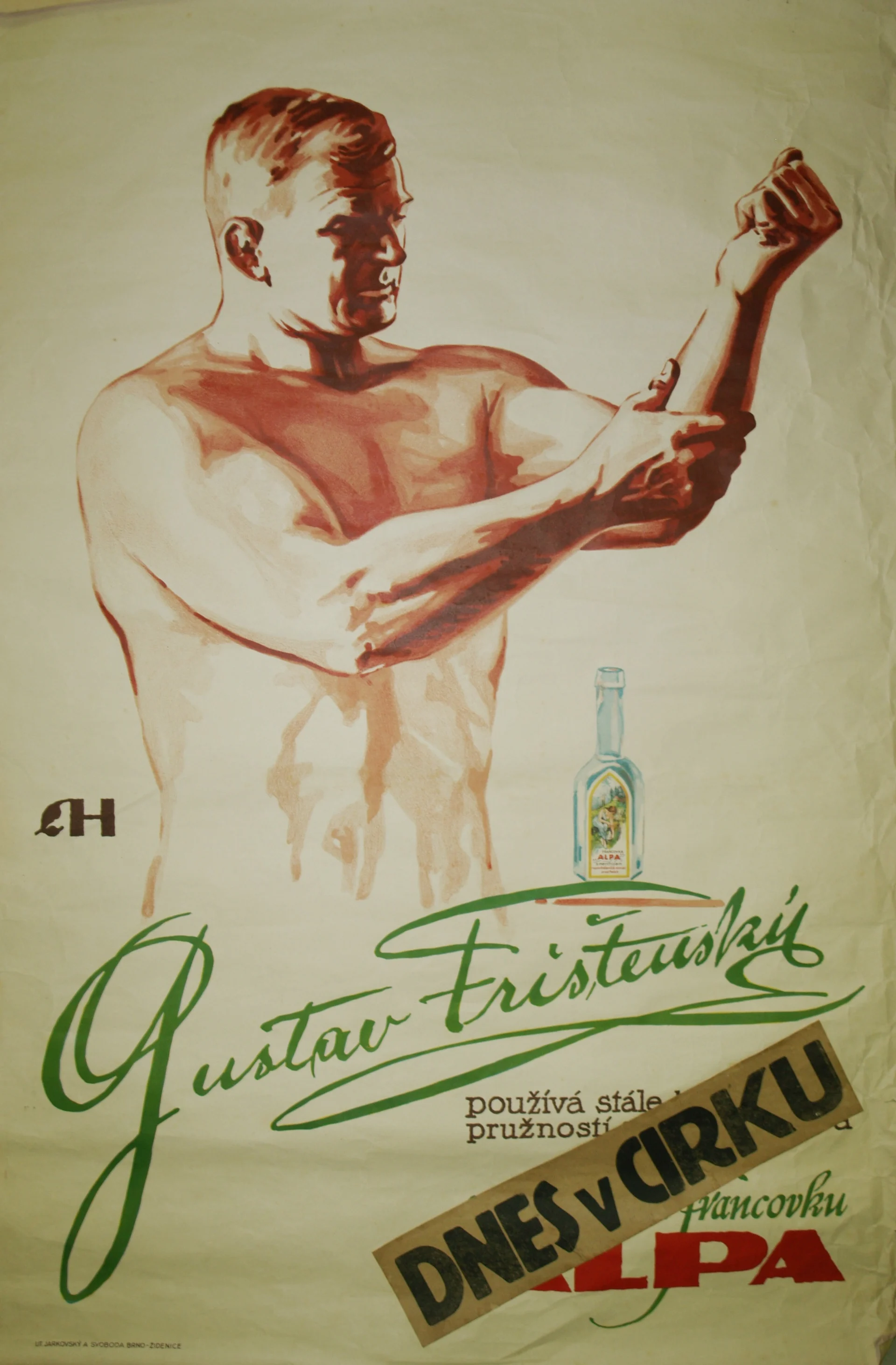 Náhledový obrázek předmětu Reklamní plakát na vystoupení Gustava Frištenského