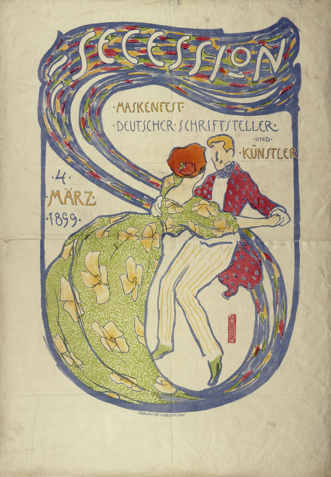 Náhledový obrázek Maaskenfest Deutscher Schriftsteller und Künstler, Prag 1899 - 1