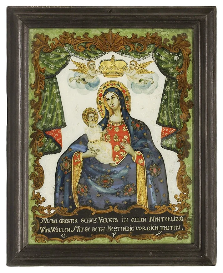 Náhledový obrázek předmětu Trůnící P. Maria s Ježíškem