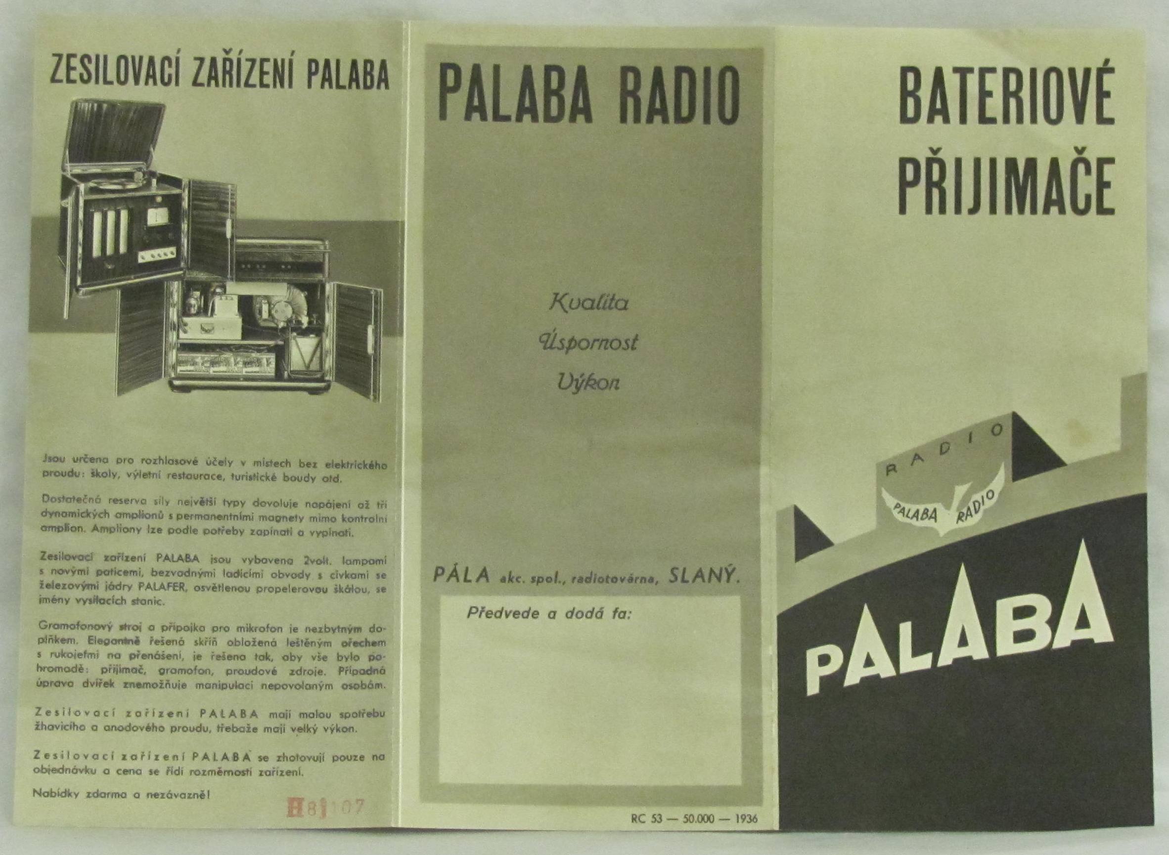 Náhledový obrázek Reklama na radia firmy Palaba - 1