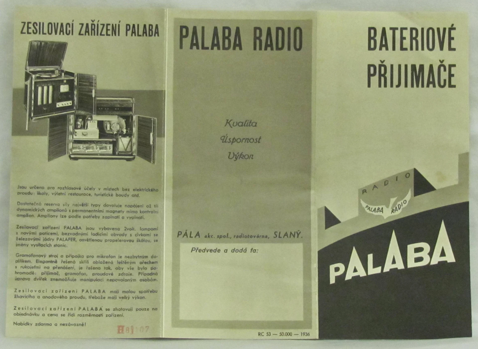 Náhledový obrázek předmětu Reklama na radia firmy Palaba