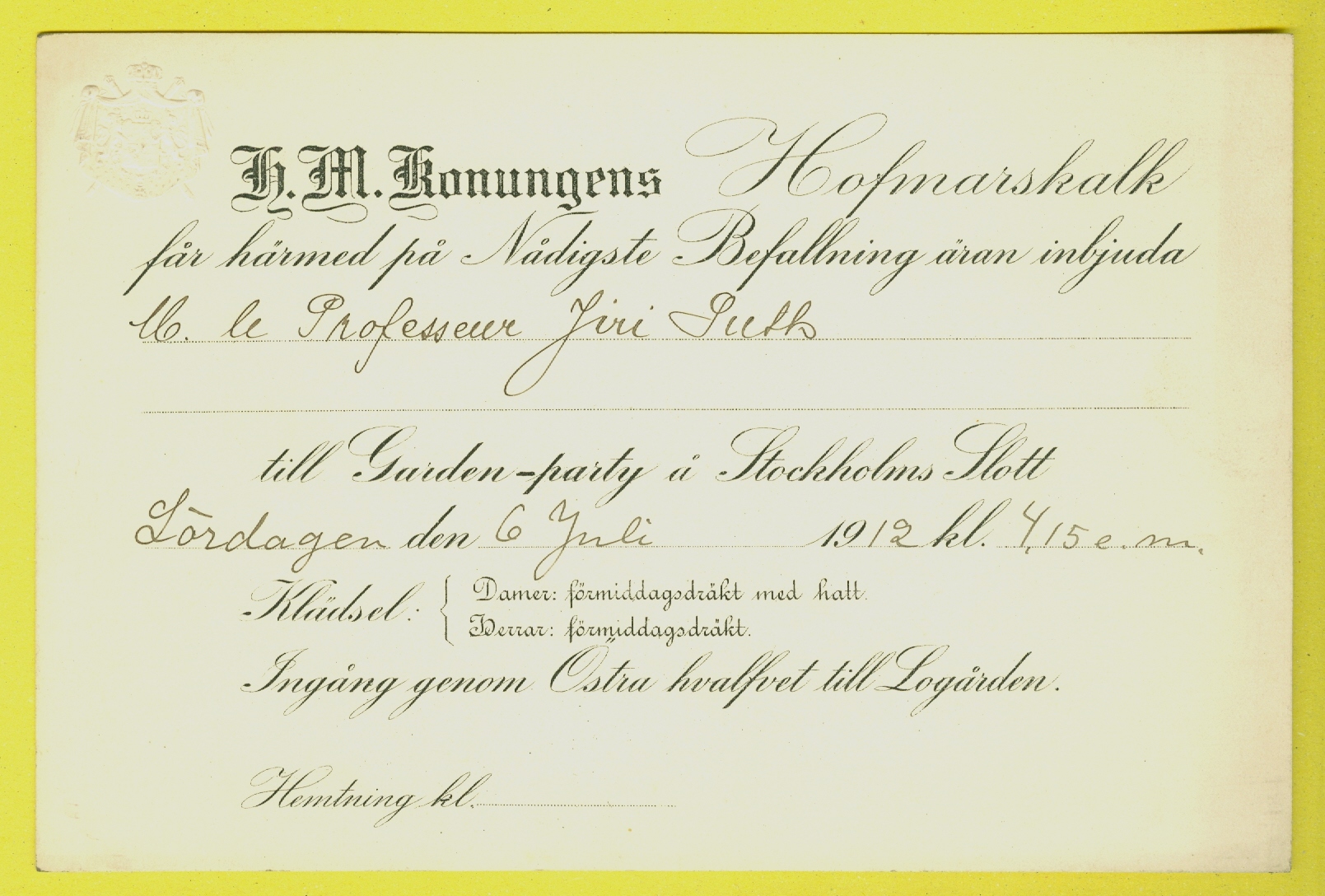 Náhledový obrázek Olympijské hry ve Stockholmu 1912. Pozvánky - 4