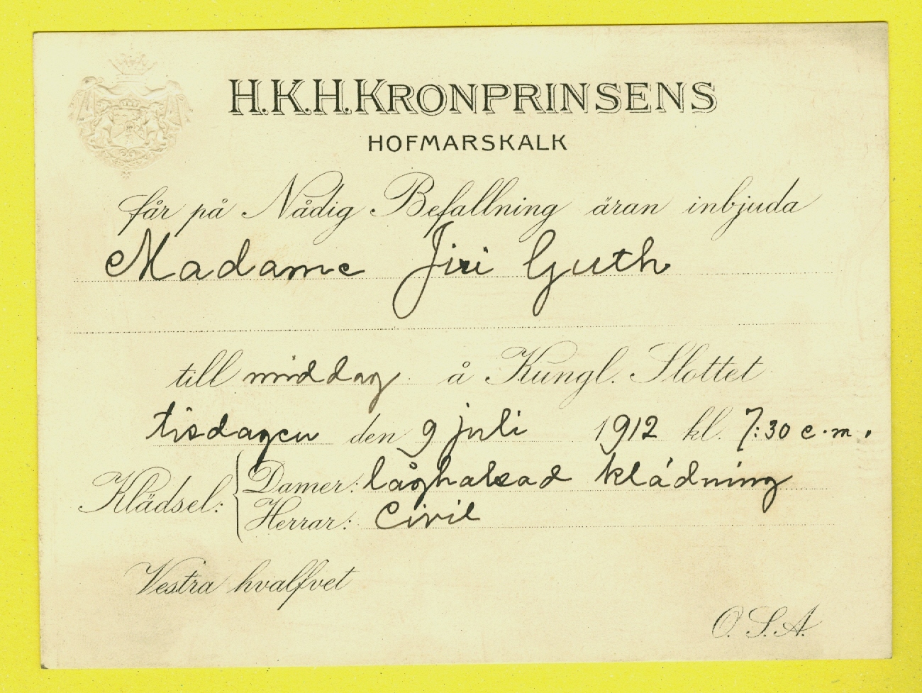 Náhledový obrázek Olympijské hry ve Stockholmu 1912. Pozvánky - 2