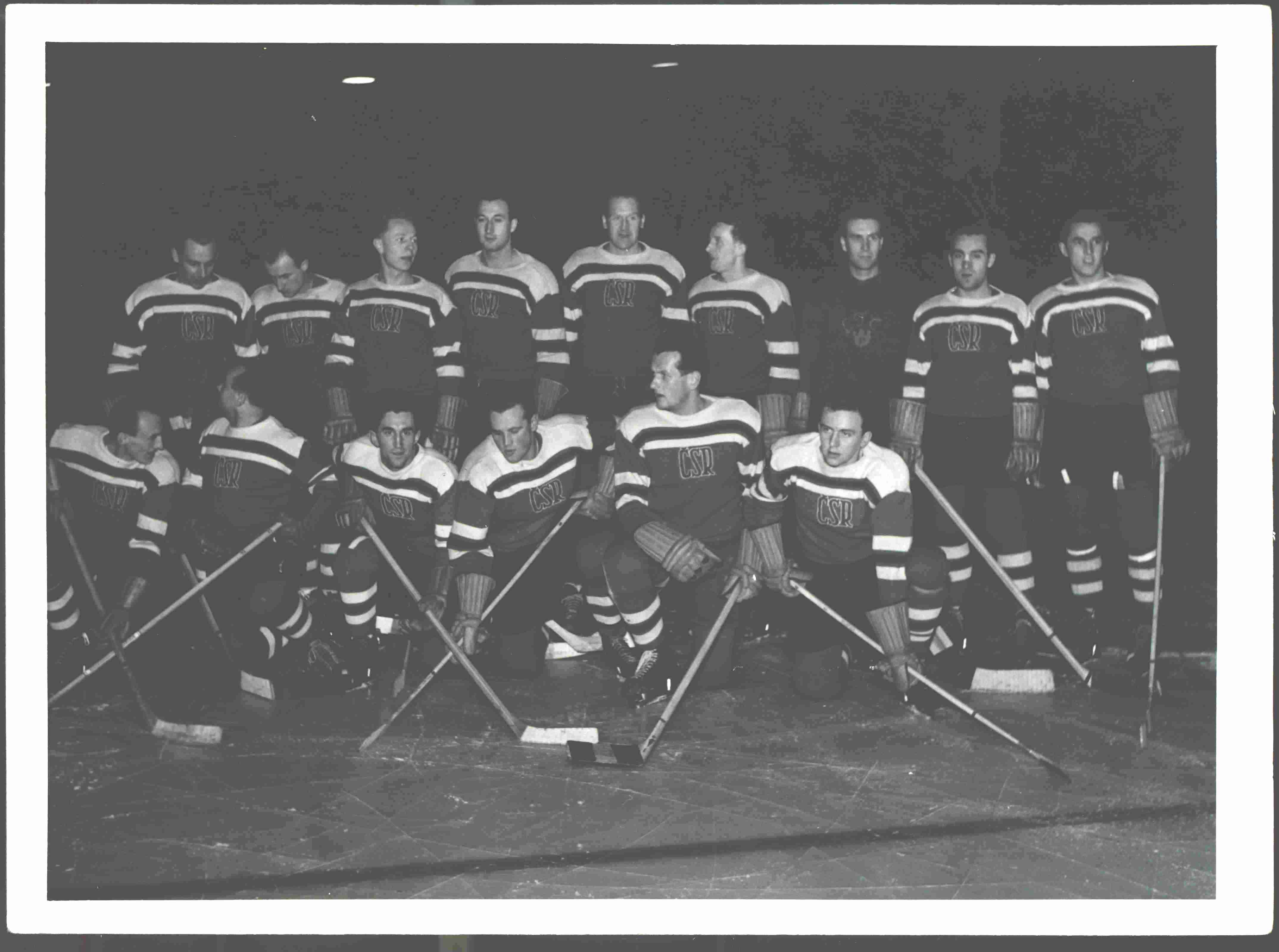 Náhledový obrázek Reprezentační hokejový tým nominovaný na MS 1949 do Stockholmu - 1