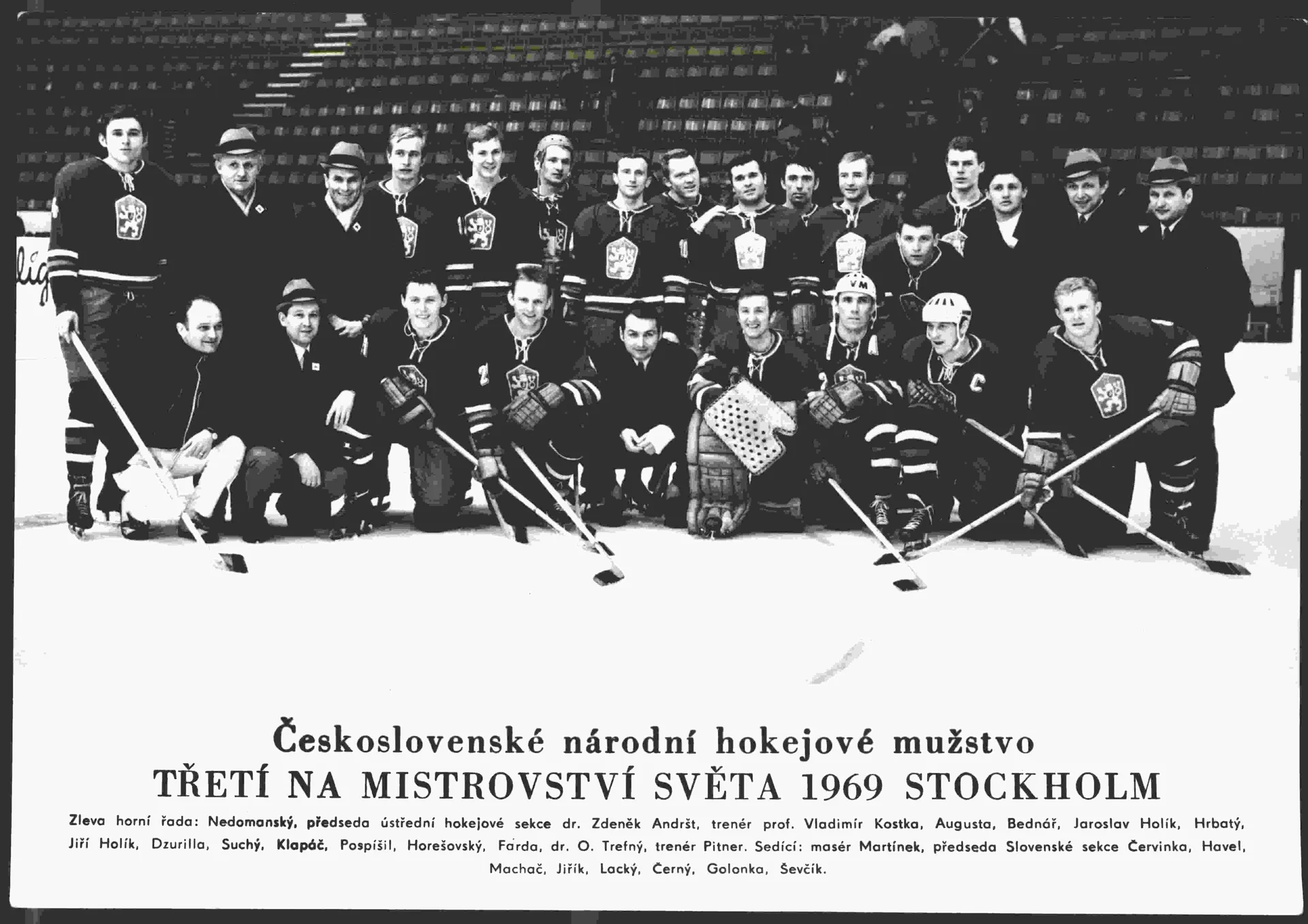 Náhledový obrázek předmětu Reprezentační hokejový tým z MS 1969