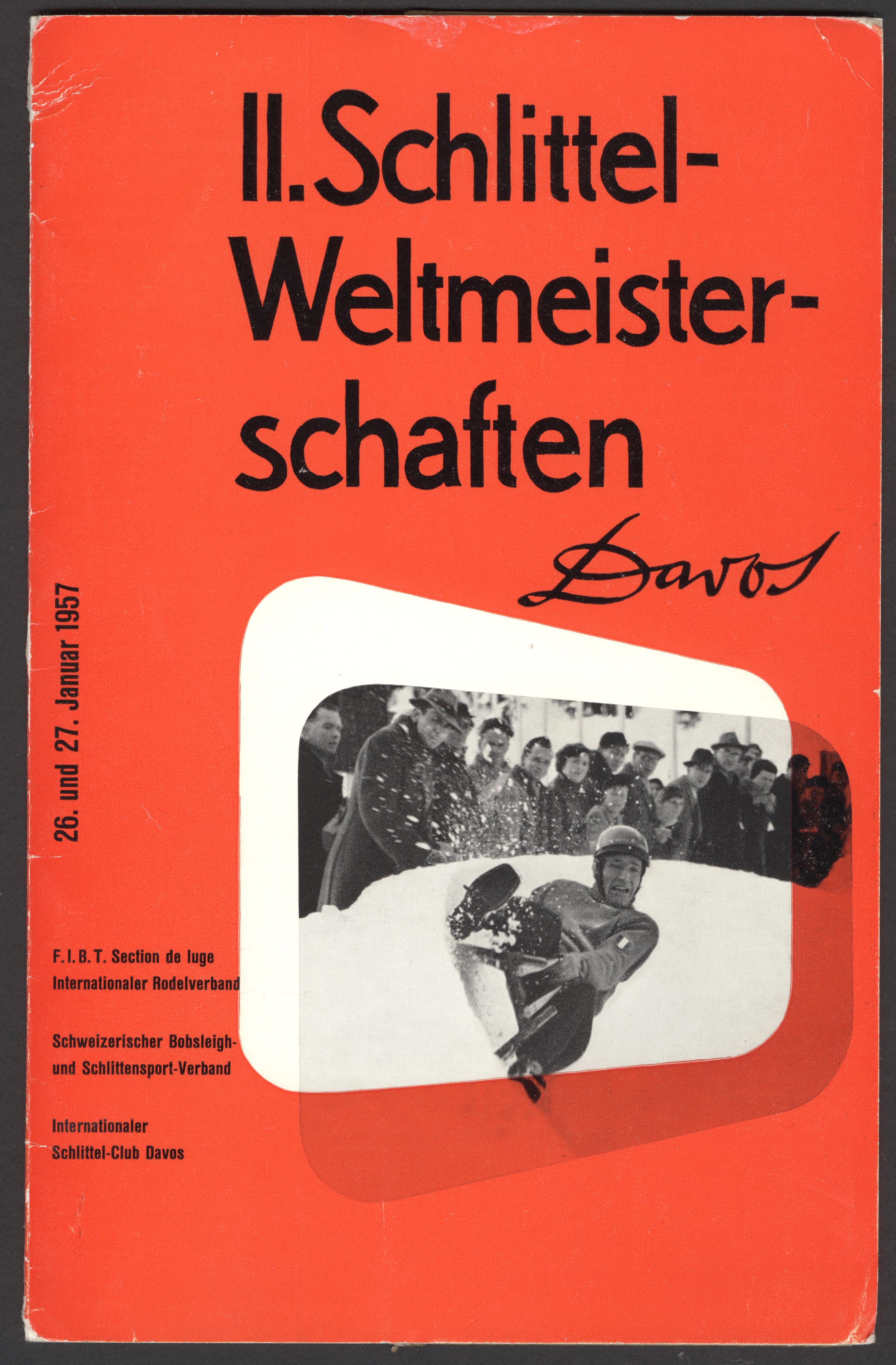 Náhledový obrázek Mistrovství světa v jízdě na saních. Davos 1957 - 1