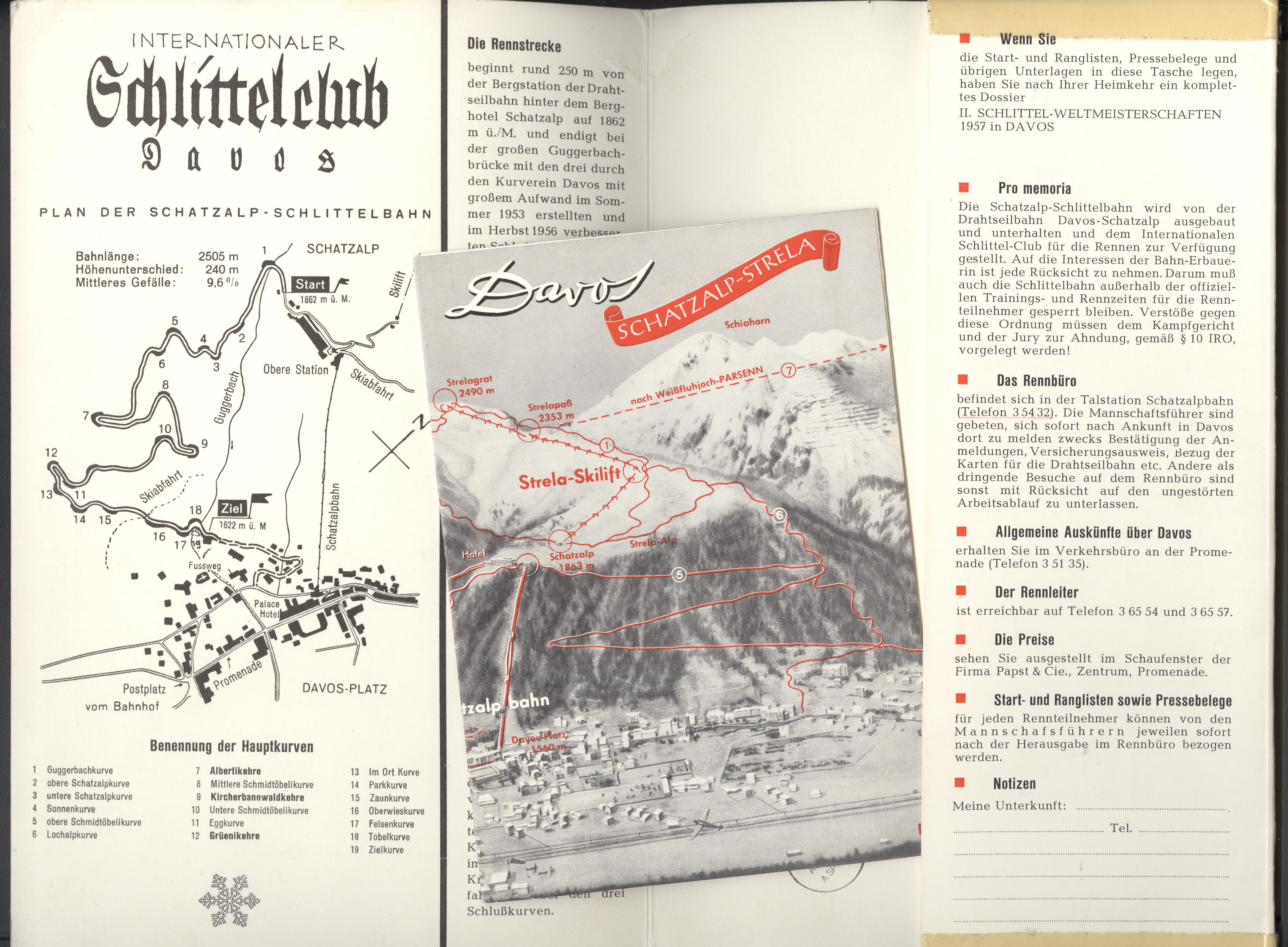 Náhledový obrázek Mistrovství světa v jízdě na saních. Davos 1957 - 3