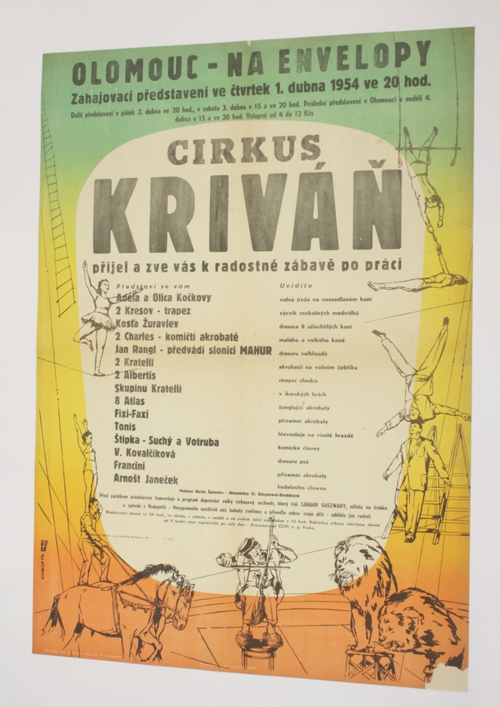 Náhledový obrázek Výtvarný plakát cirkusu Kriváň - 1