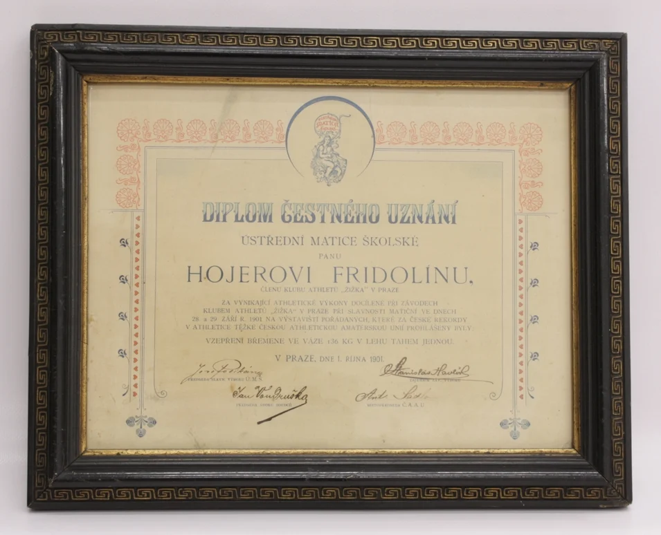 Náhledový obrázek předmětu Diplom Fridolína Hoyera