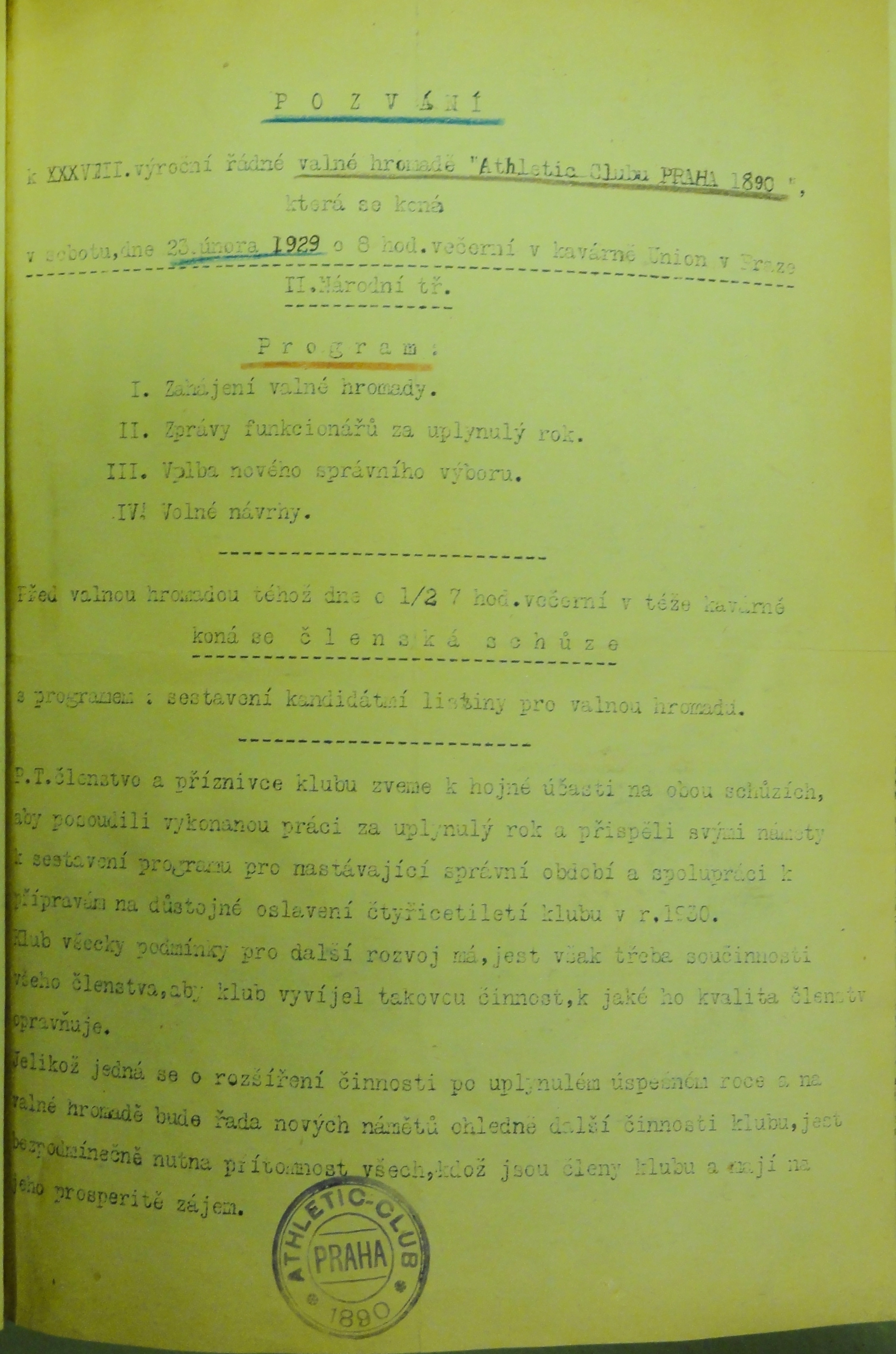 Náhledový obrázek Pamětní kniha A. C. Praha. V. - 4