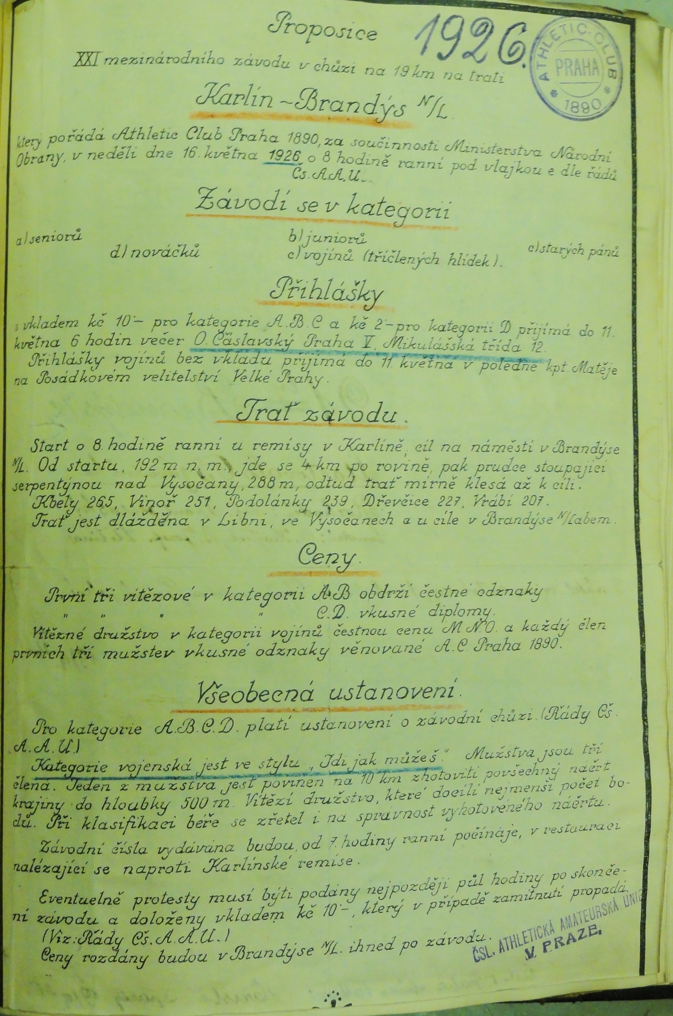 Náhledový obrázek Pamětní kniha A. C. Praha. IV. - 3