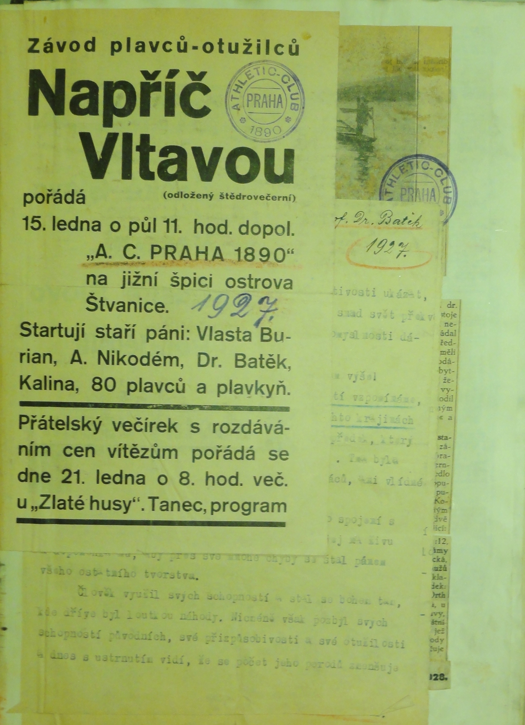 Náhledový obrázek Pamětní kniha A. C. Praha. IV. - 7