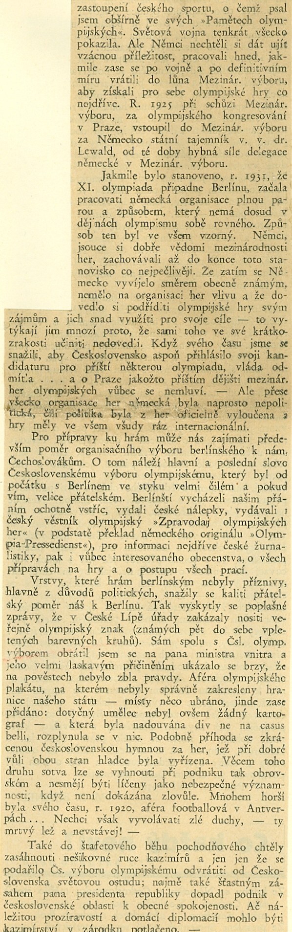 Náhledový obrázek Dojmy J. Gutha-Jarkovského z Olympijských her v Berlíně 1936 - 3