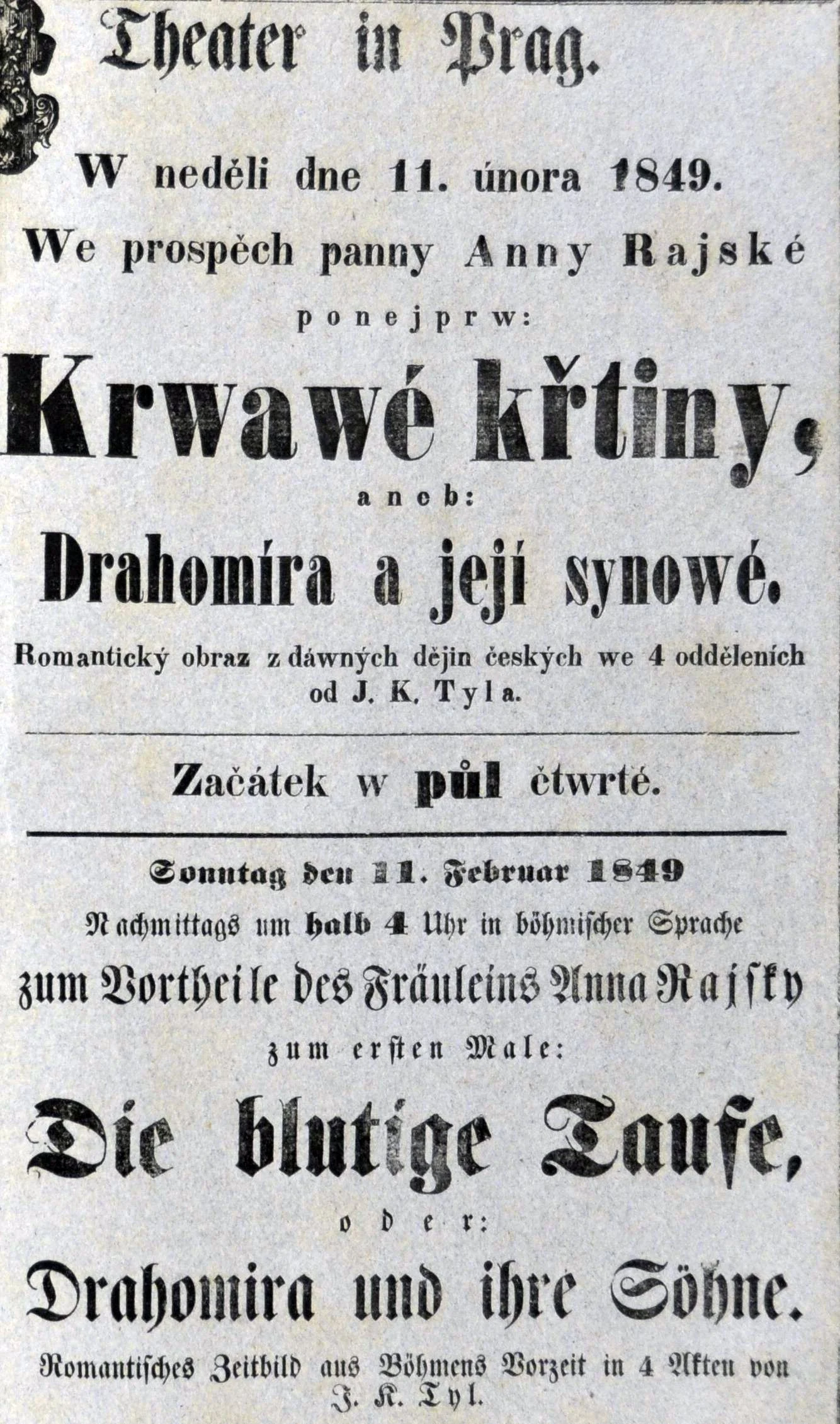 Náhledový obrázek předmětu Krvavé křtiny aneb Drahomíra a její synové